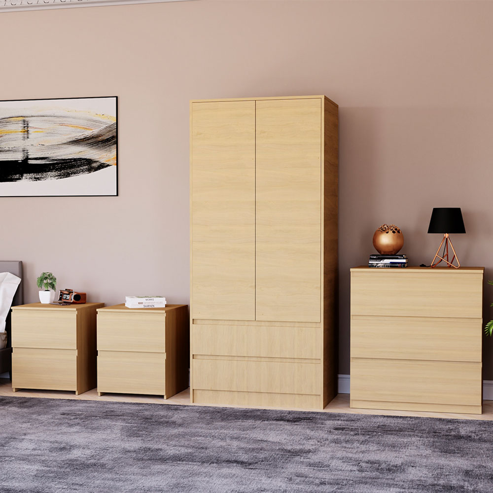 Denver Pine 4 Piece Bedroom Furniture Set Image 1