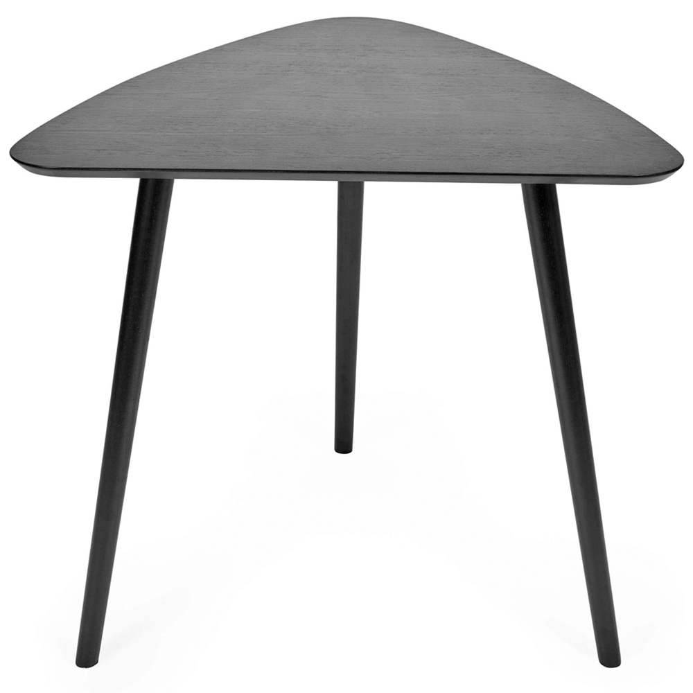 Julian Bowen Athena 3 Seater Black Triangular Dining Table Image 3