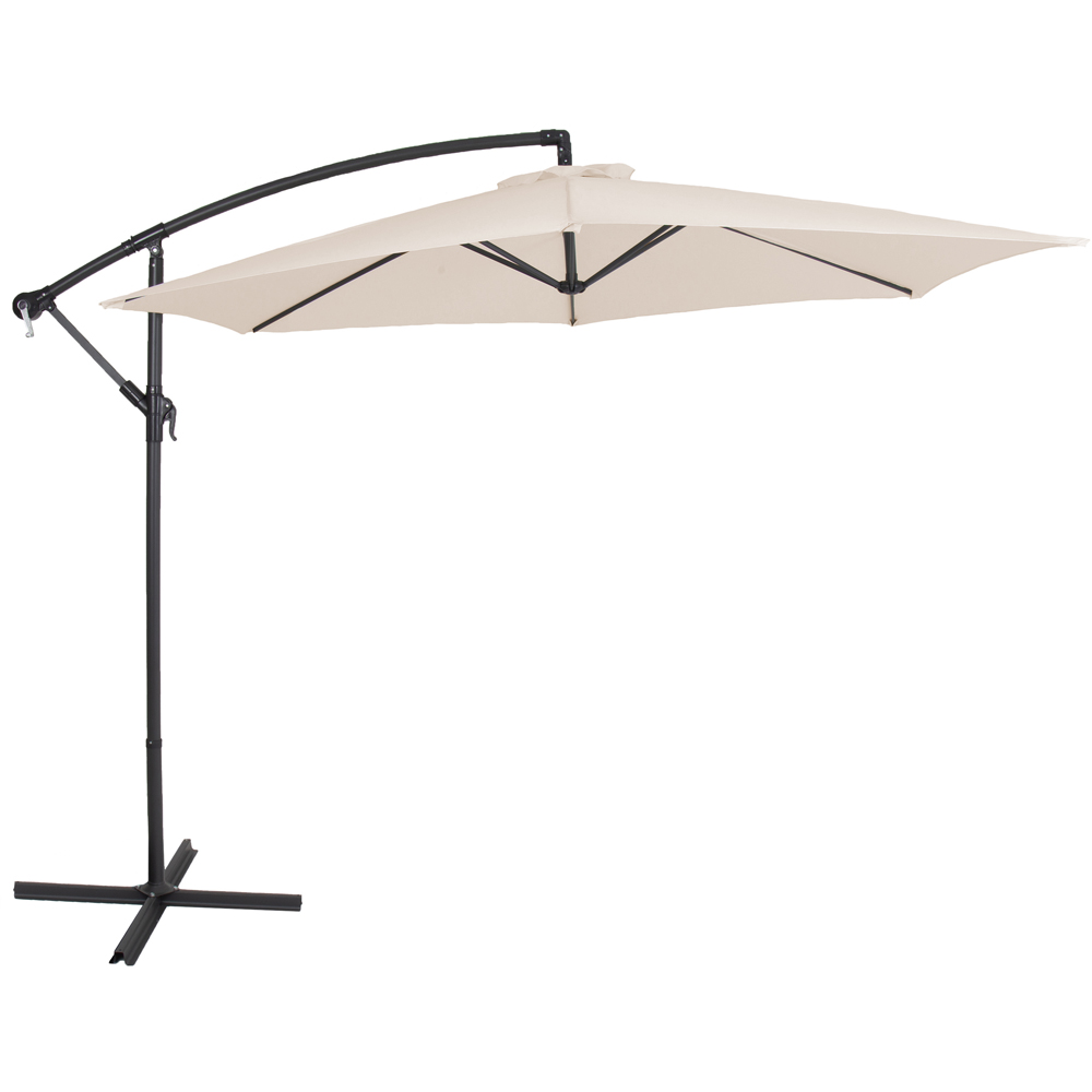 Charles Bentley Cream Hanging Cantilever Parasol 3m Image 1