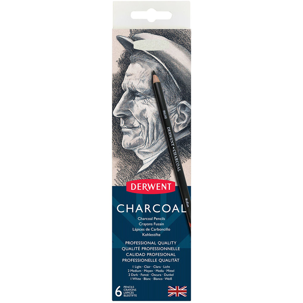 Pack of Derwent Charcoal Pencils Image 1