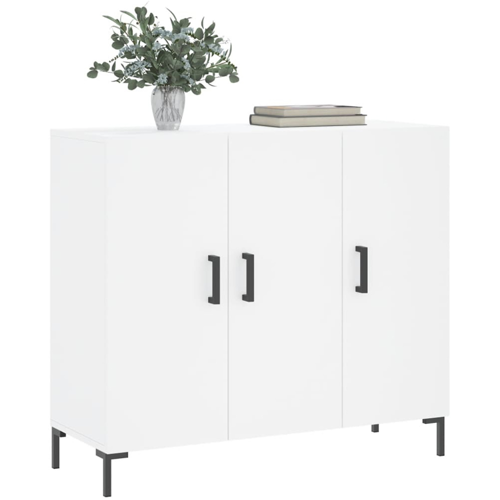 vidaXL 3 Door White Sideboard Image 3