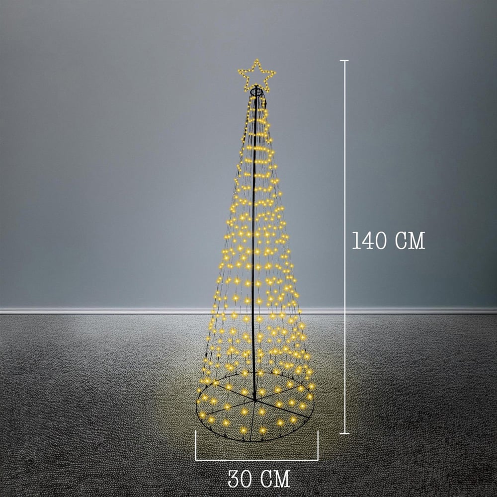 Shatchi Warm White LED Pre Lit Maypole Artificial Christmas Tree 4.7ft Image 5