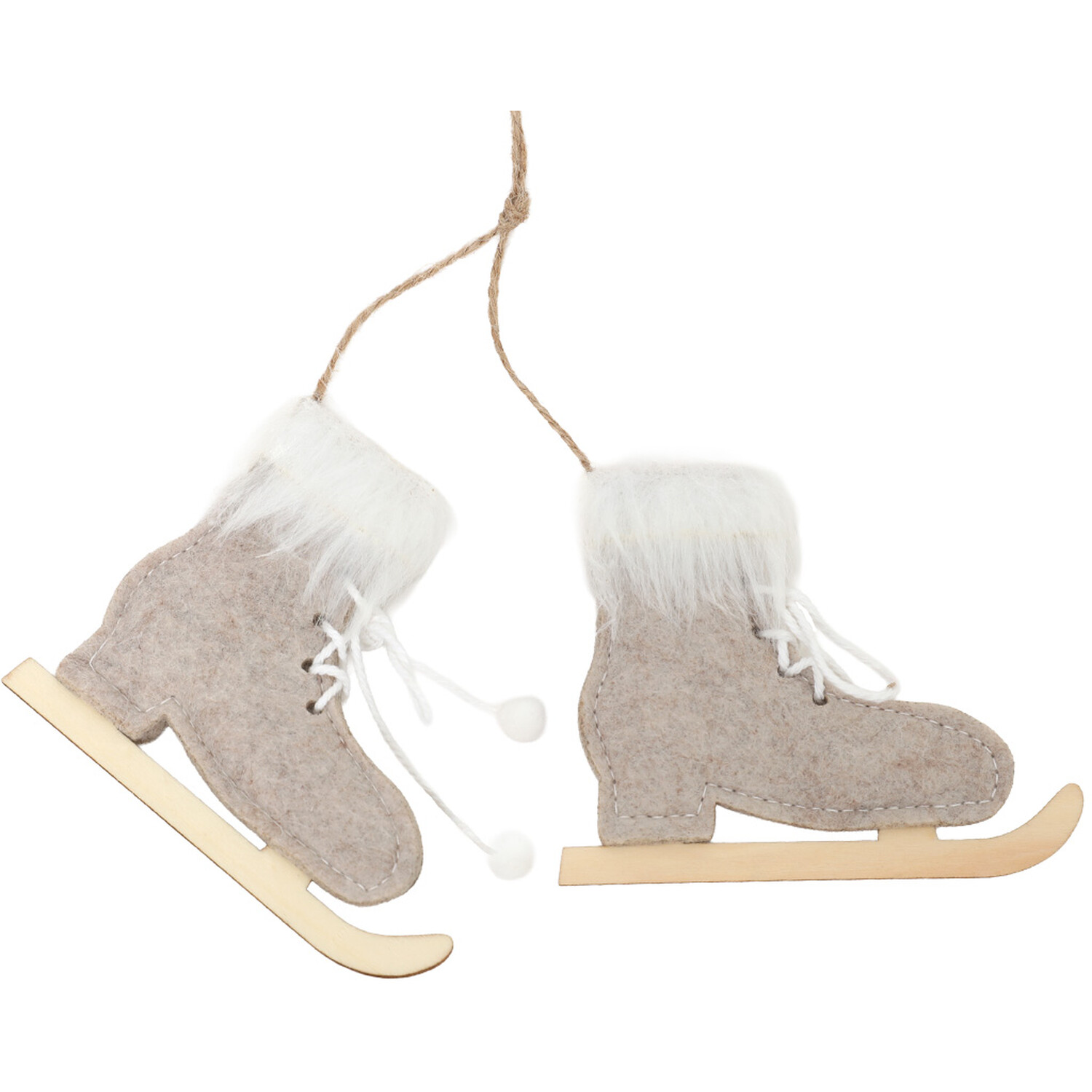 Hanging Ice Skates Brown and White Image 4
