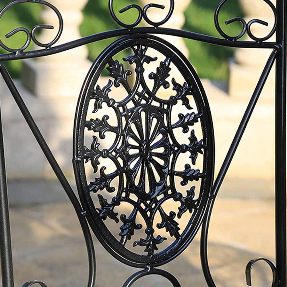 GlamHaus Catalina 2 Seater Bistro Set Black Image 6