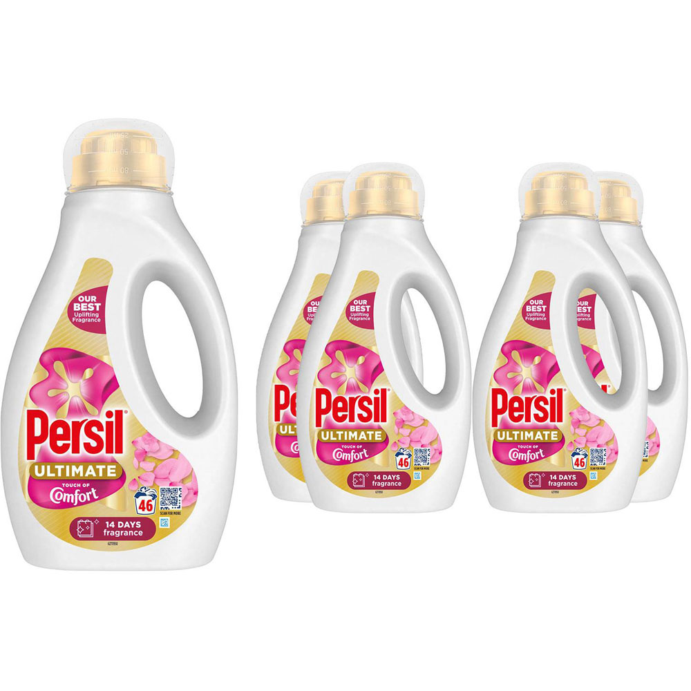 Persil Ultimate Touch of Comfort Liquid Detergent 46 Washes 1.242L 5 Pack Image 1