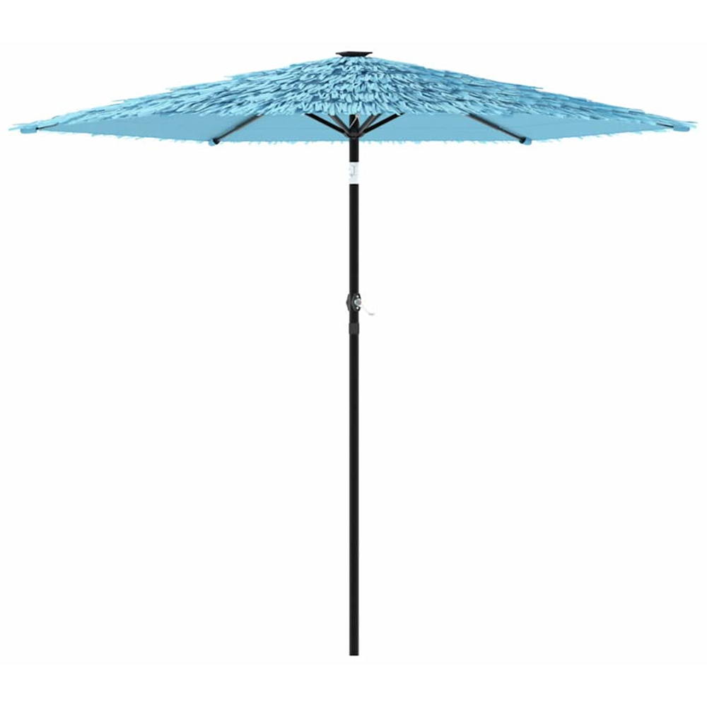 vidaXL Blue Straw Top Garden Parasol with Steel Pole 2.6m Image 1