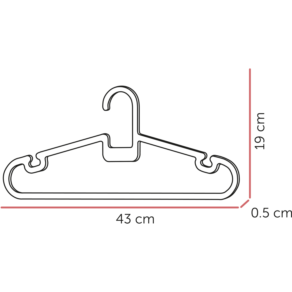 ReBorn Black Plastic Coat Hanger 5 x 4 Pack Image 7