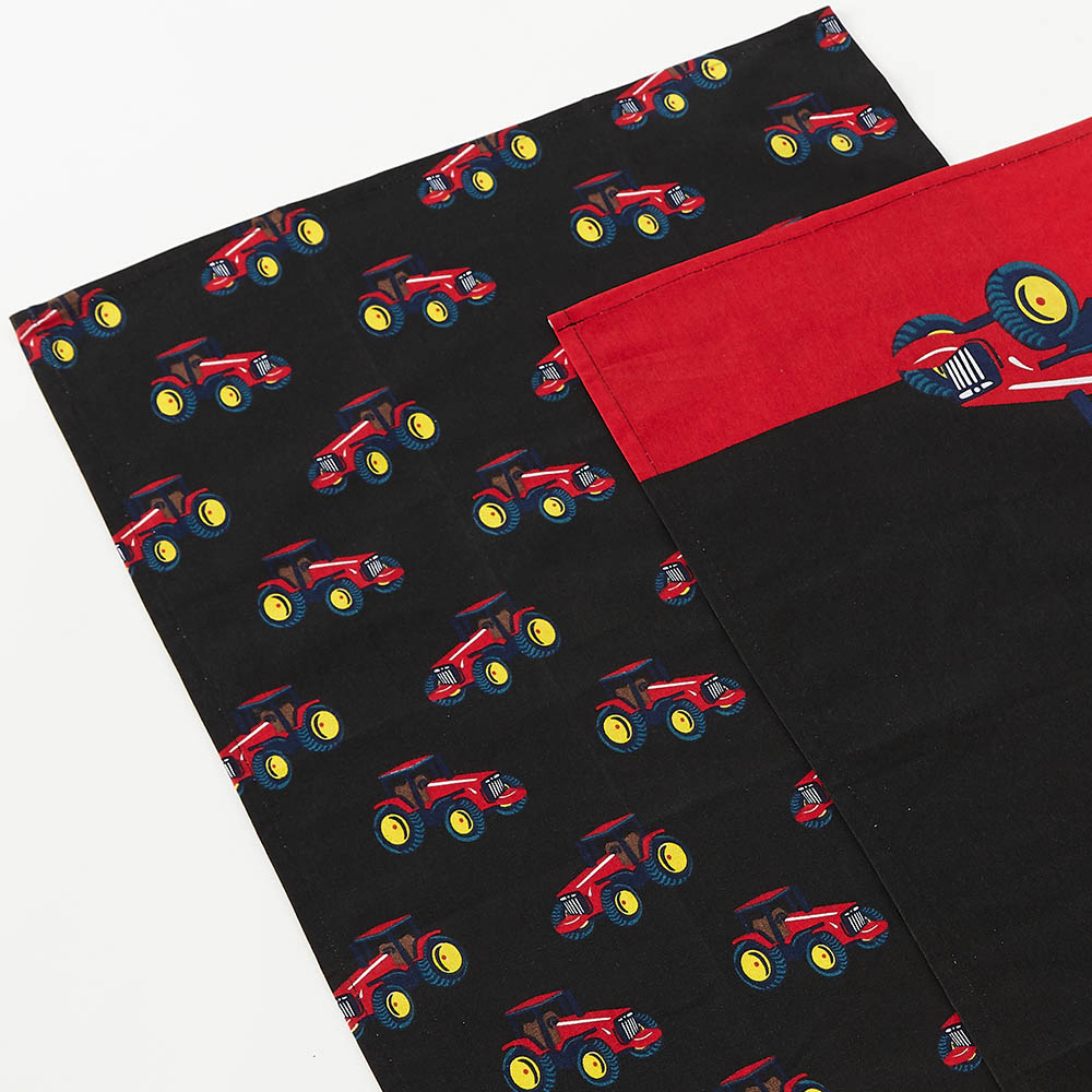 Highlands Homeware Mary Tractor Red Tea Towels 2 Pack Image 3