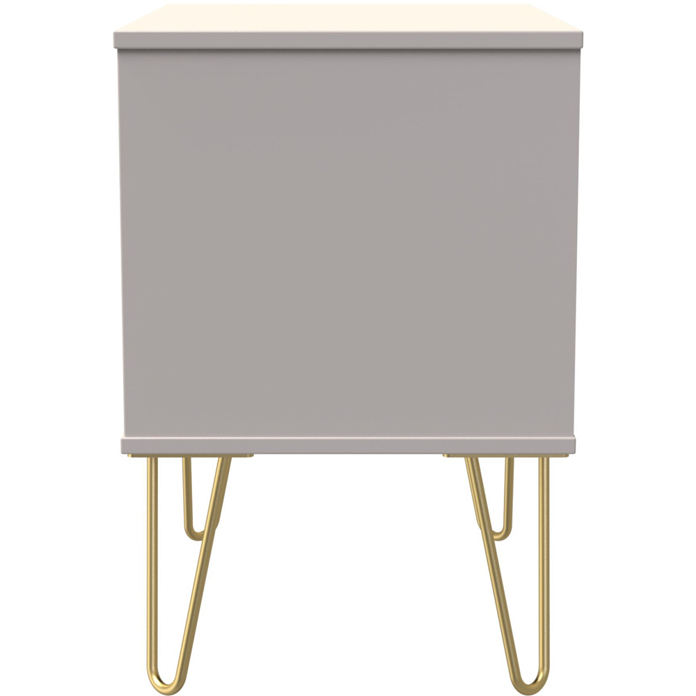 Crowndale Diamond 2 Drawer Kashmir Matt Side Table Ready Assembled Image 3
