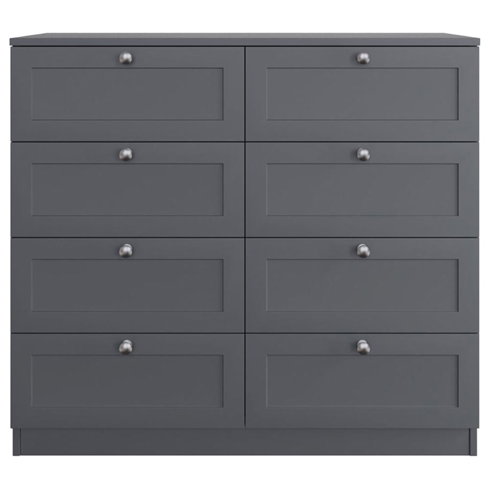 FWStyle Artus 8 Drawer Dark Grey Panelled Chest of Drawers Image 4