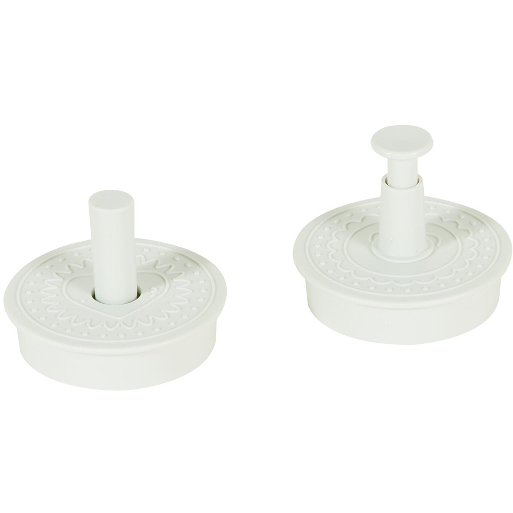 Set of 2 Valentines Cookie Stamp - Grey Image 3