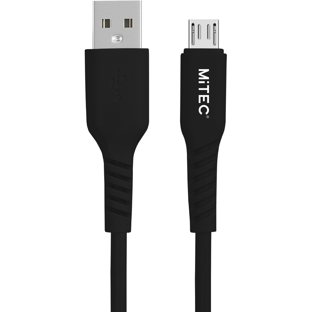 MiTEC MiPOWER Black Micro USB to USB-A Cable 1m Image 1