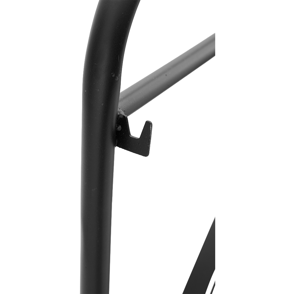 Living and Home 3-Tier Black Foldable Carbon Steel Corner Storage Rack Image 6