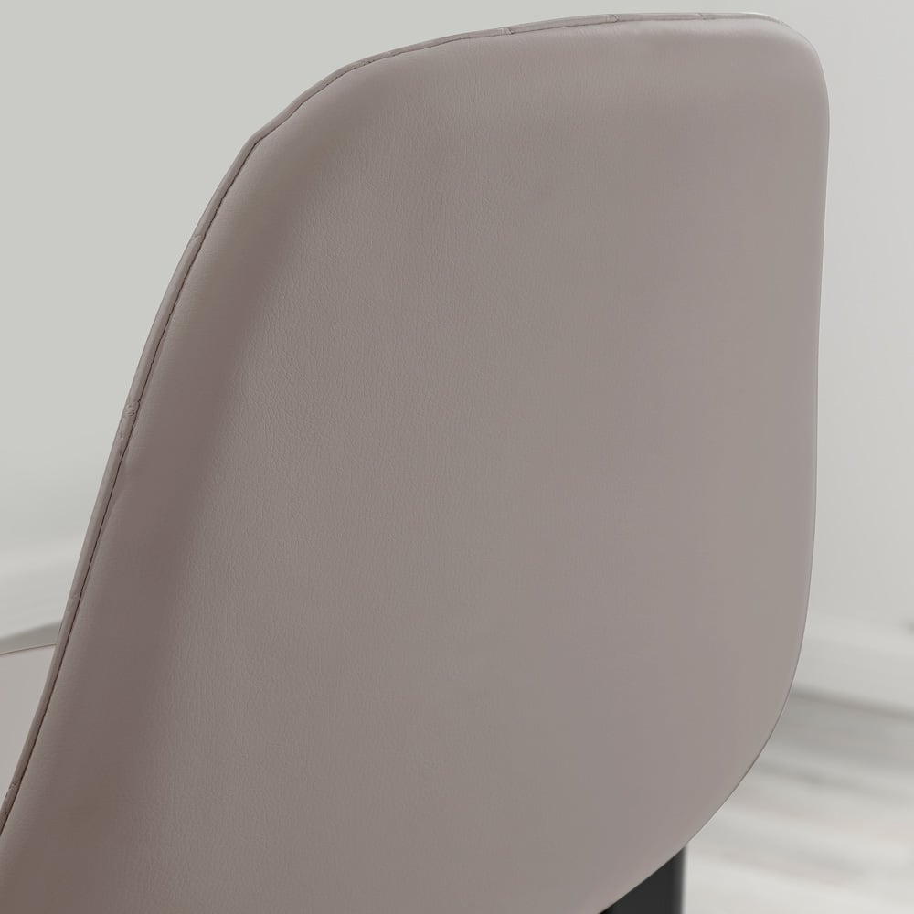 Furniturebox Solara Cappuccino and Black Faux Leather Bar Stool Set of 2 Image 3