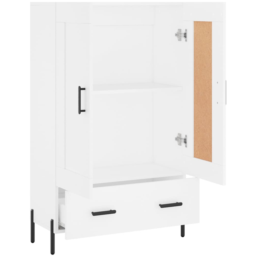 vidaXL 2 Door Single Drawer White Highboard Image 6