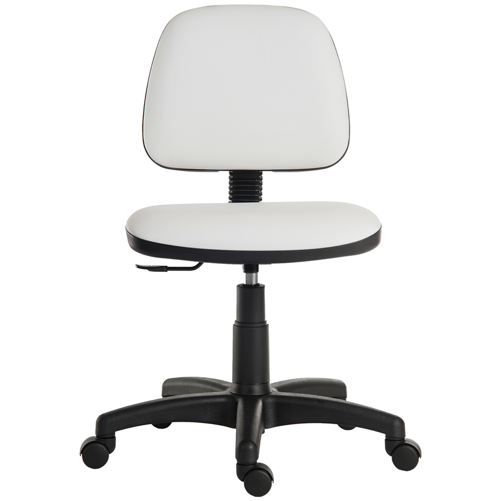 Teknik Office Ergo Blaster Faux Leather Desk Chair White Image 2