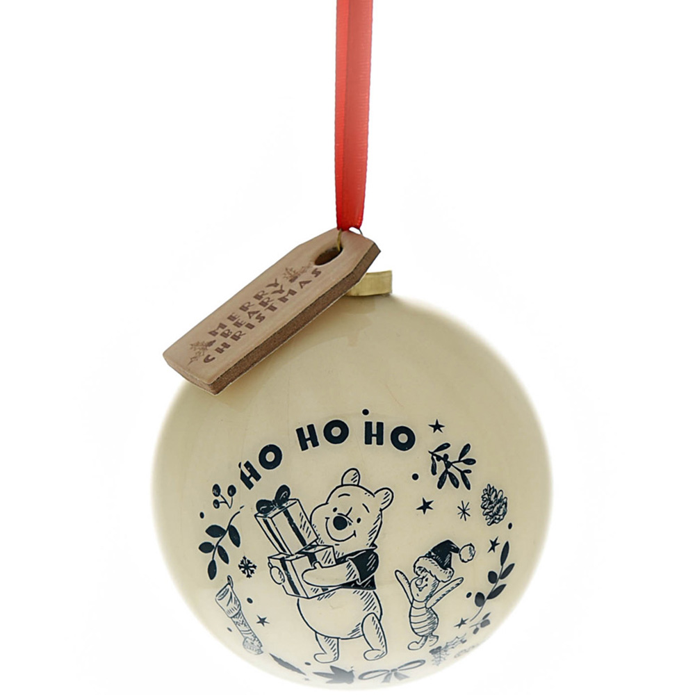 Disney Winnie the Pooh Cream Baubles 4 Pack Image 3