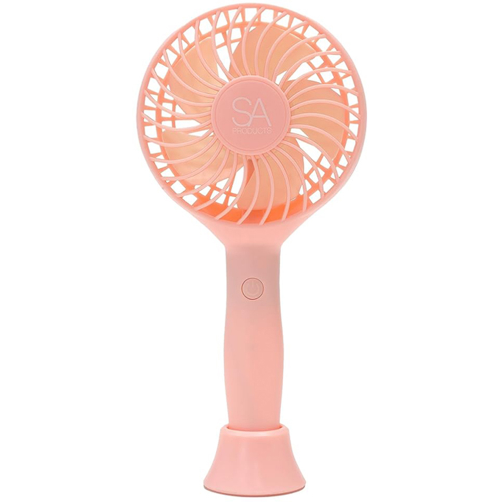 SA Products Pink Portable USB Desk Fan with Detachable Base and