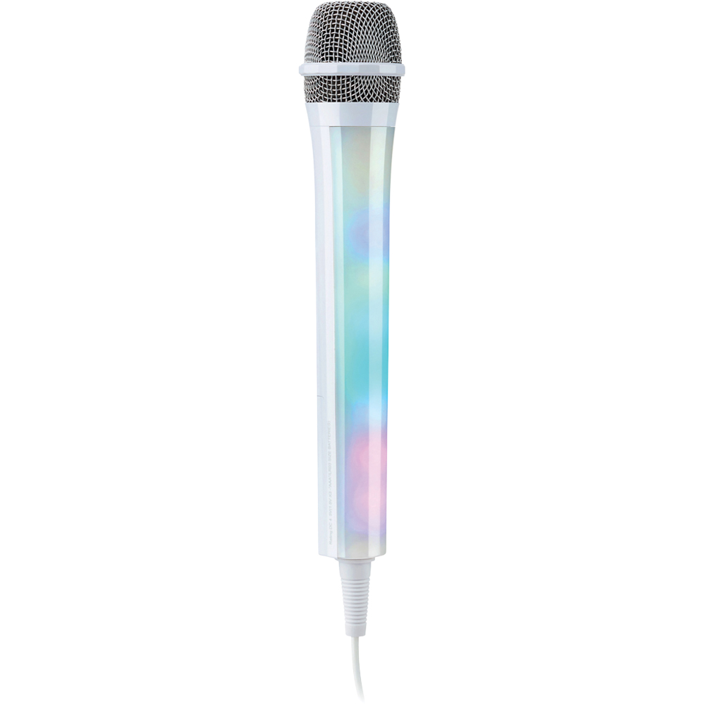 St Helens Mr Entertainer White Microphone with LED Light Image 1