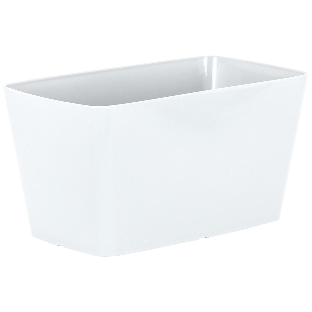 Wham Studio Ice White Rectangular Plastic Trough 30cm 4 Pack Image 4