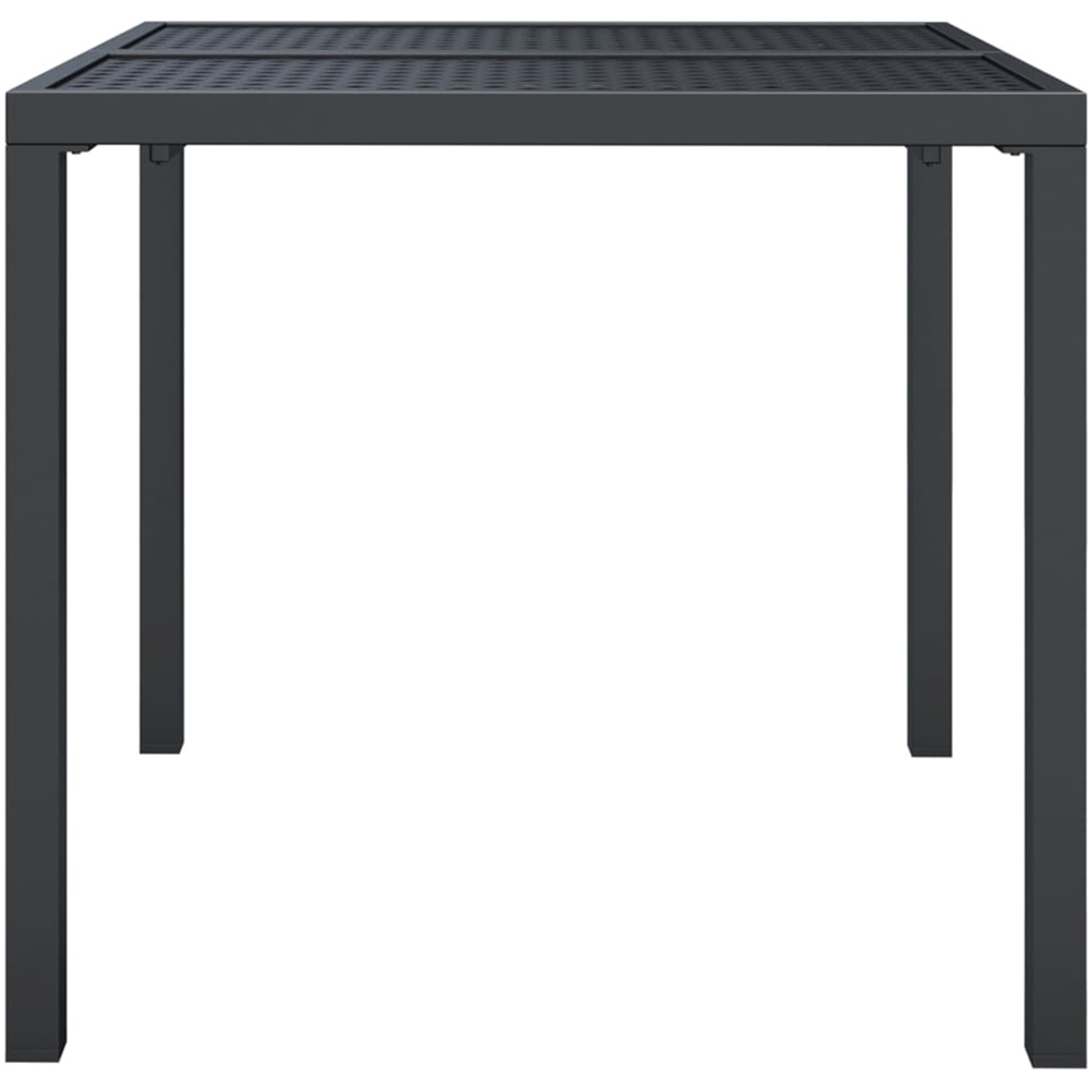 vidaXL 2 Seater Anthracite Powder Coated Steel Mesh Square Garden Table Image 4