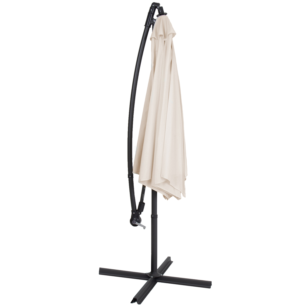 Charles Bentley Cream Hanging Cantilever Parasol 3m Image 5