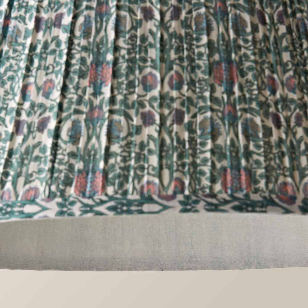 ValueLights Abel Floral Pleated Tapered Large Lamp Shade Image 6