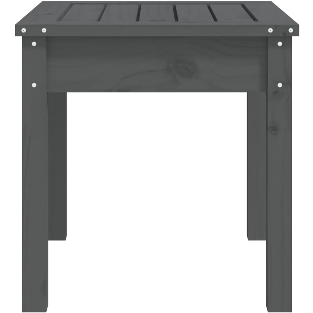 vidaXL Grey Solid Pine Wood Slatted Garden Bench 50 x 44 x 45cm Image 4