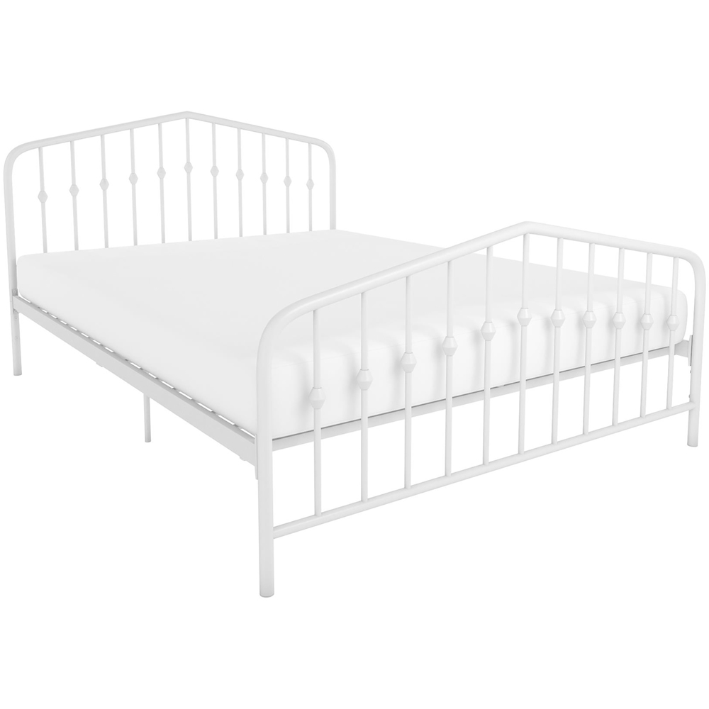Novogratz Bushwick King Size White Metal Bed Frame Image 2