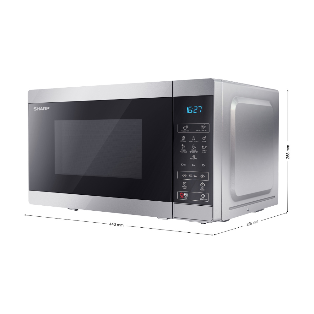 Sharp Silver 20L Solo Electronic Control Microwave 800W Image 5