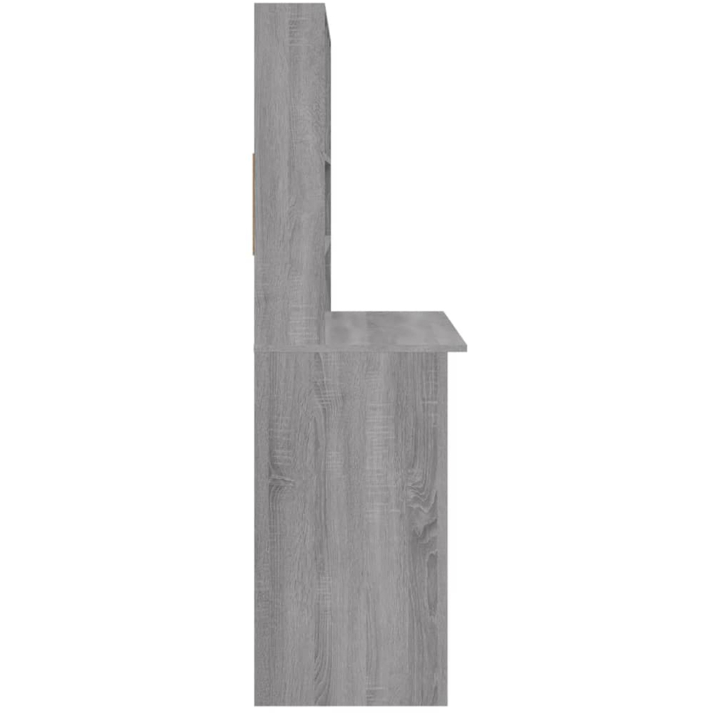 vidaXL 4 Shelf Computer Desk Grey Sonoma Image 5