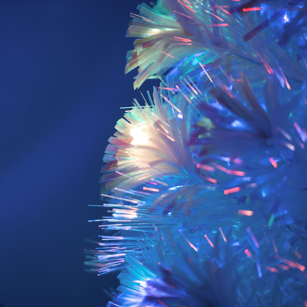 The Christmas Centre 14 Multicolour LED Iridescent White Fibre Optic Artificial Xmas Tree 2ft Image 6