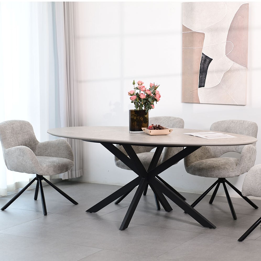 Blaine Swivel Chair - Grey Image 1