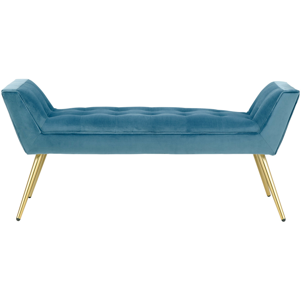 GFW Turin Teal Blue Upholstered Window Seat Image 2
