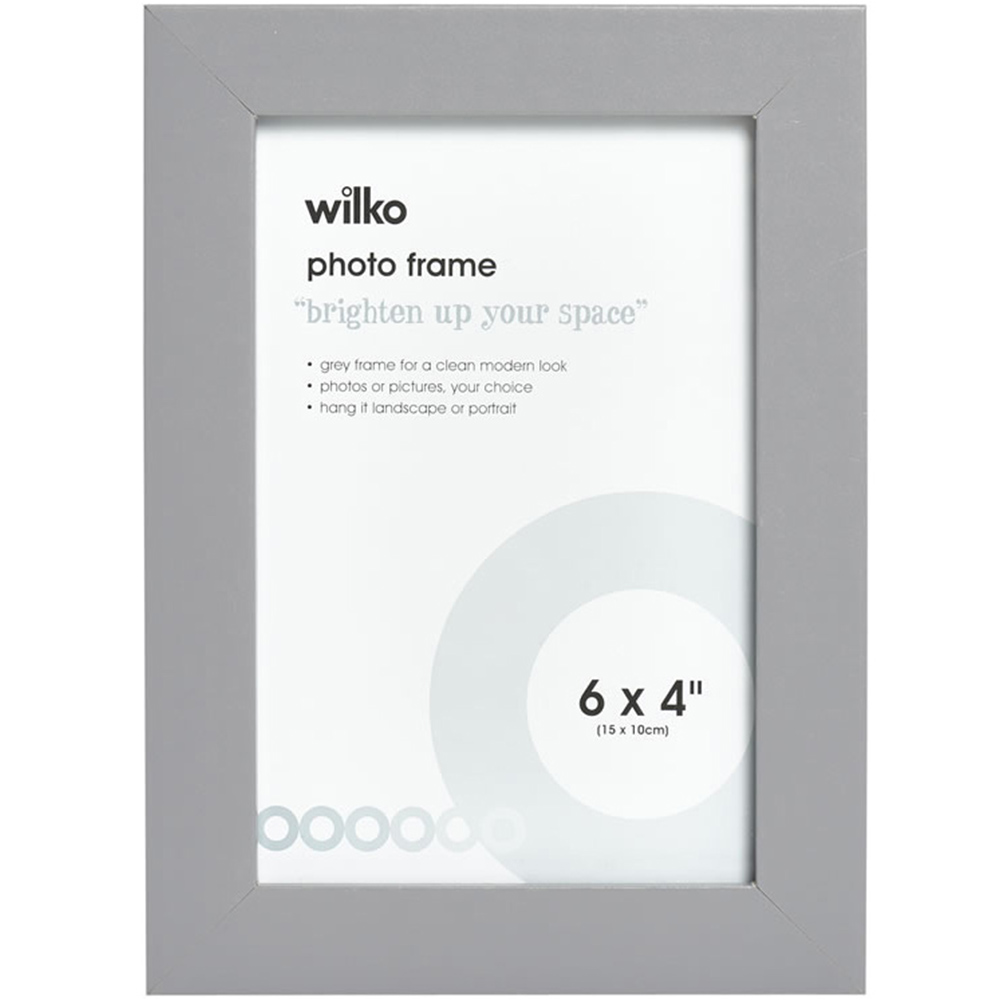 Wilko Grey Photo Frame 6 x 4 Inch Image 1