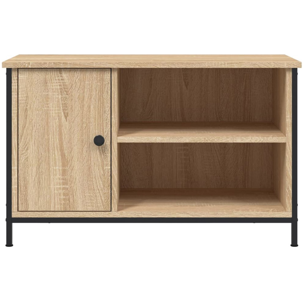 vidaXL Single Door 2 Open Shelf Sonoma Oak TV Cabinet Image 6