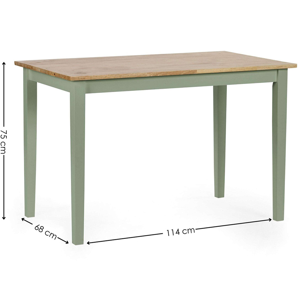 Julian Bowen Linwood 4 Seater Sage Green and Natural Dining Table Image 9