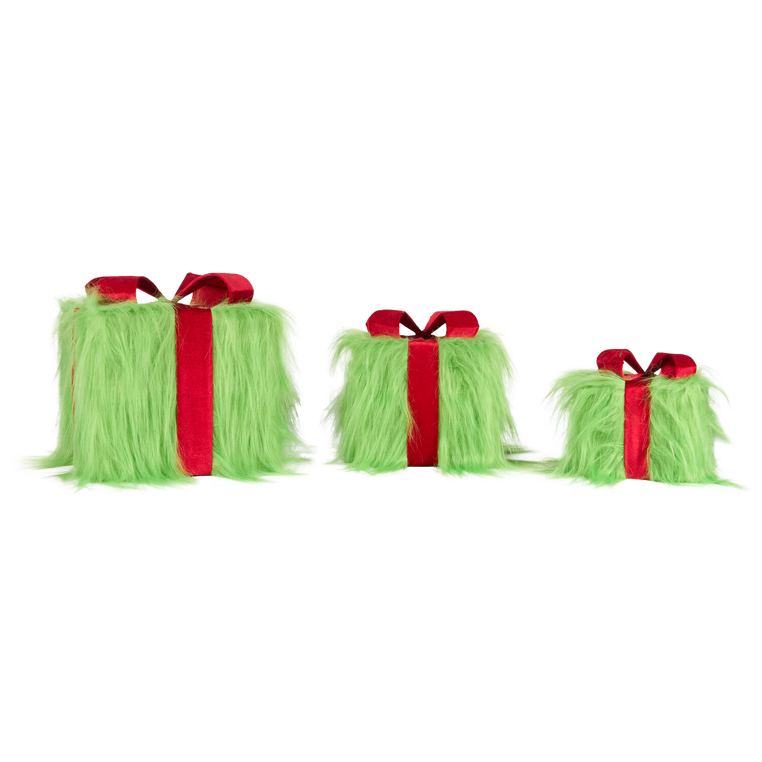Set of 3 Grumble Fur Presents Green Image 3