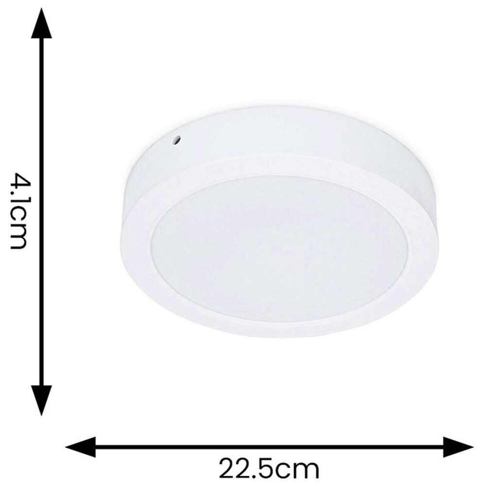 ValueLights Lacey White Round 24W LED Flush Ceiling Light Image 5