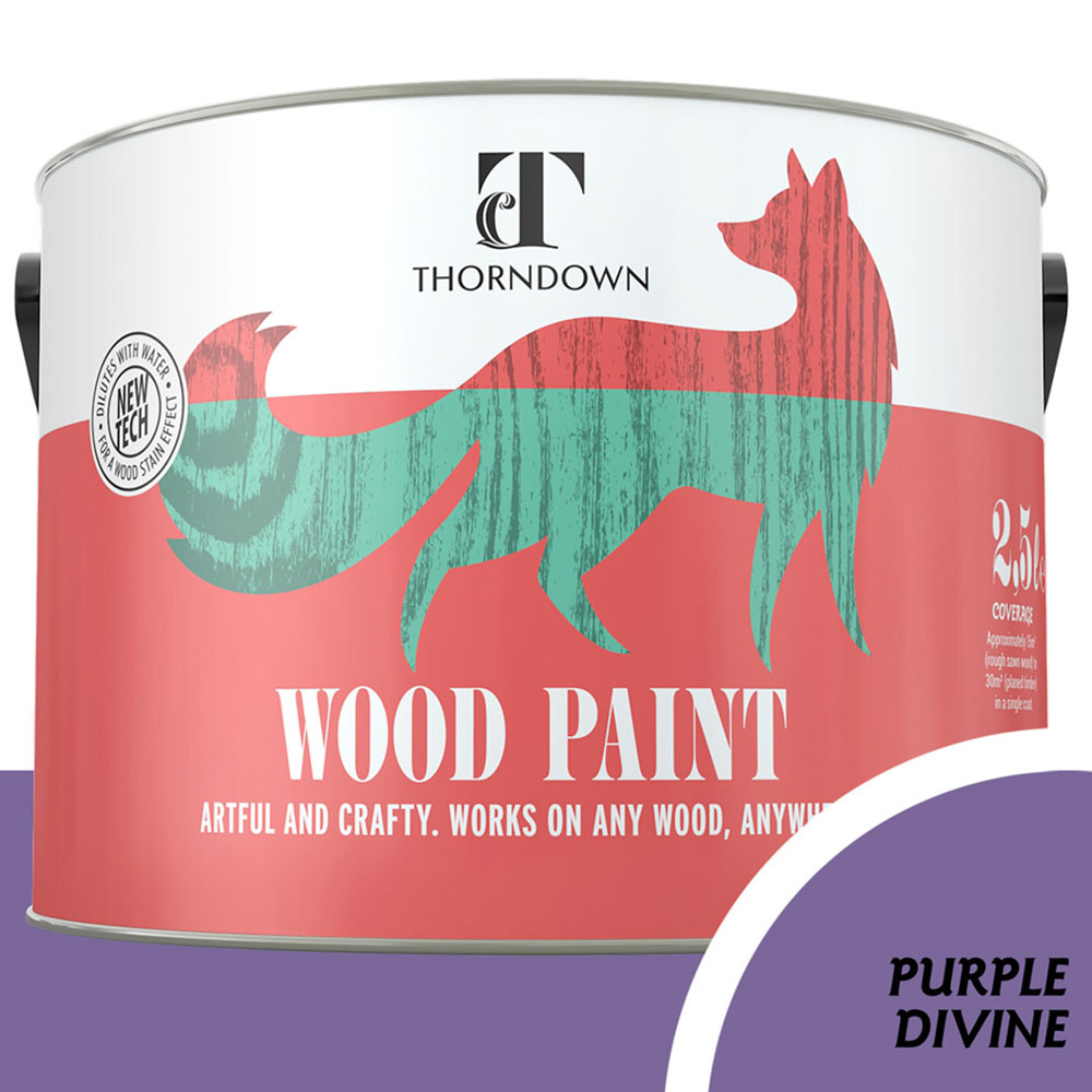 Thorndown Purple Divine Satin Wood Paint 2.5L Image 3