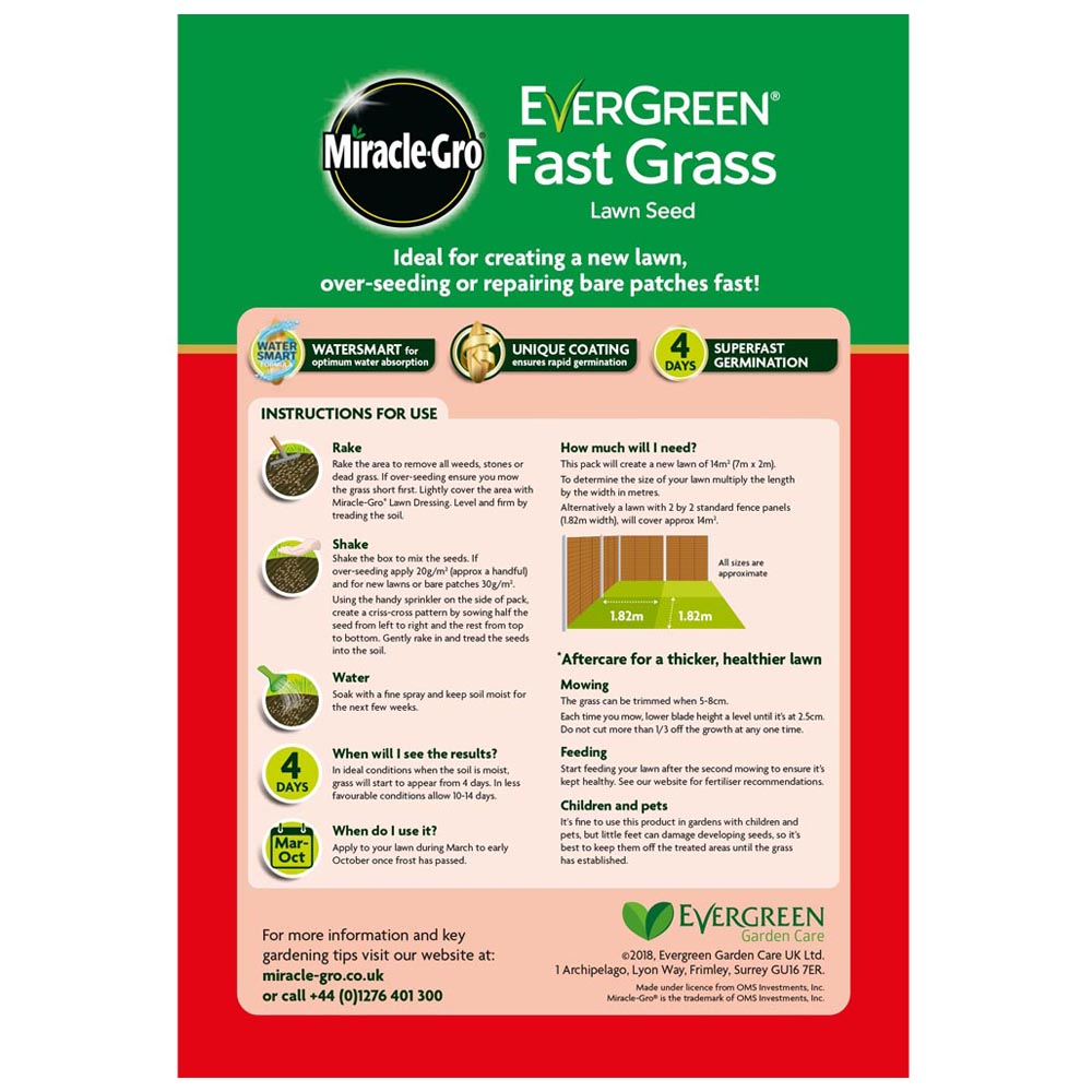 Miracle-Gro Fast Grass Seed 420g Image 2