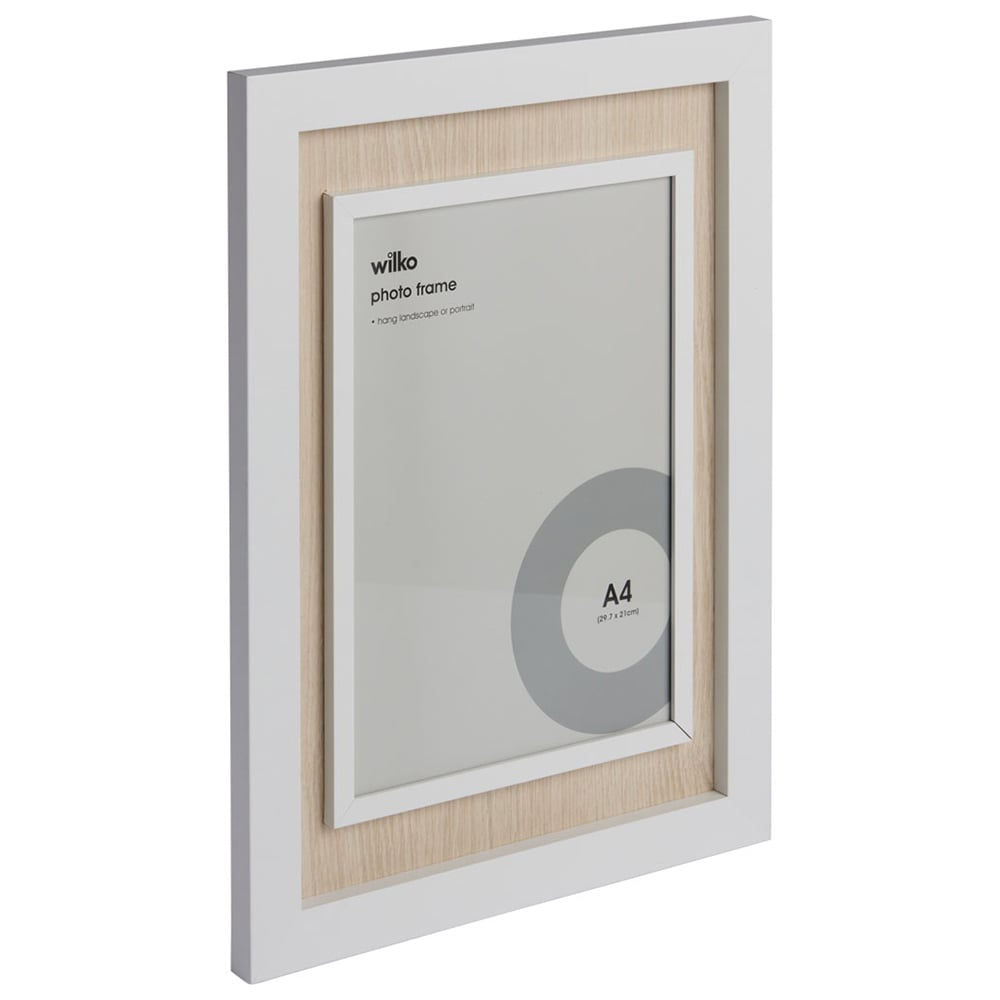 Wilko Natural White Photo Frame A4 29.7 x 21cm Image 2