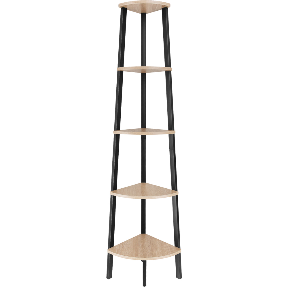 tectake Portland 4 Shelf Oak Sonoma Shelving Unit Image 2