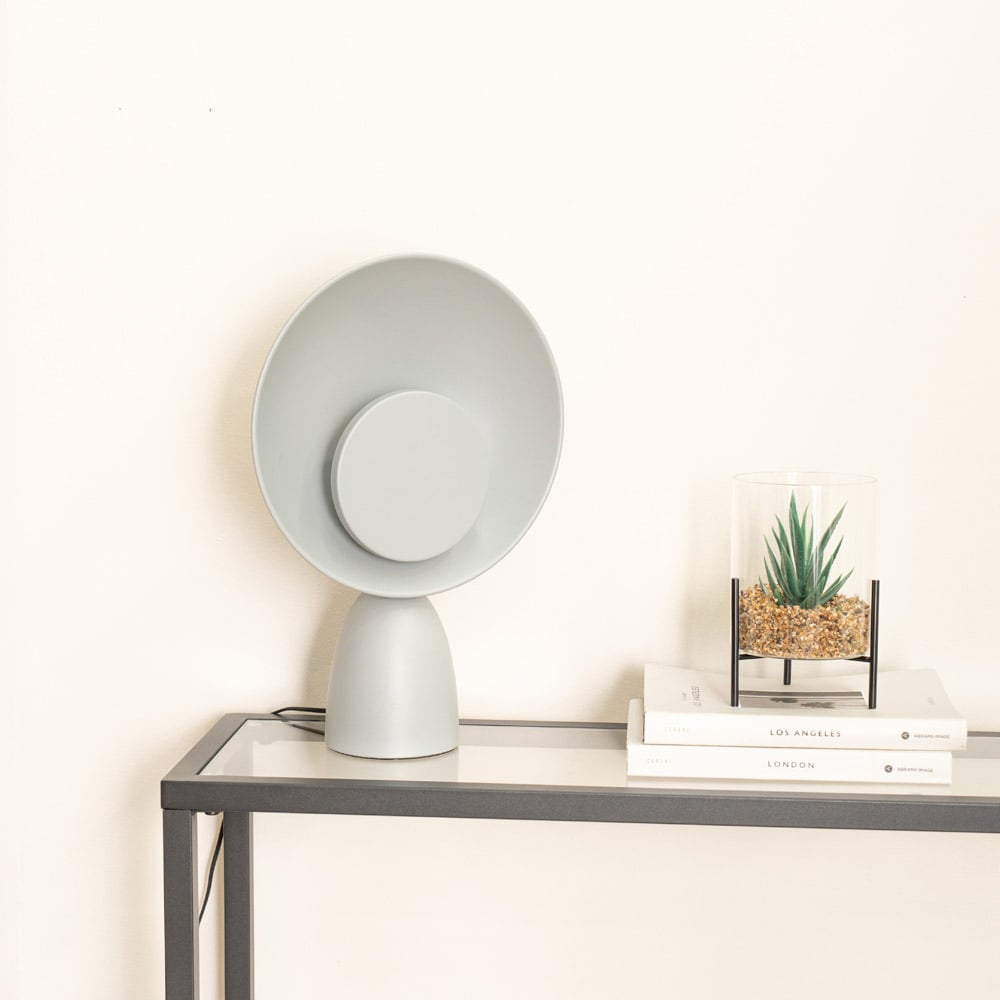 ValueLights Saffy Matte Grey Shade LED Table Lamp Image 3