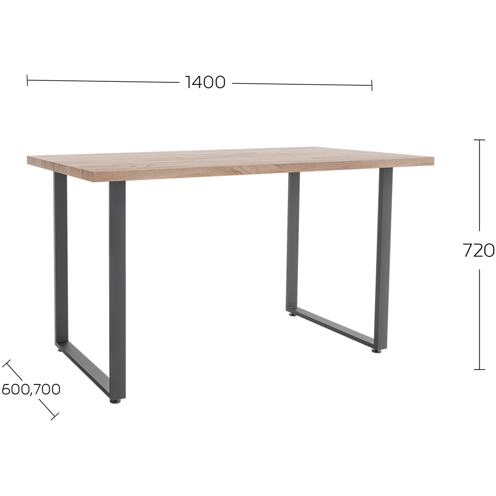 Shefa Seattle 6 Seater Dining Table Tobacco Oak Image 3