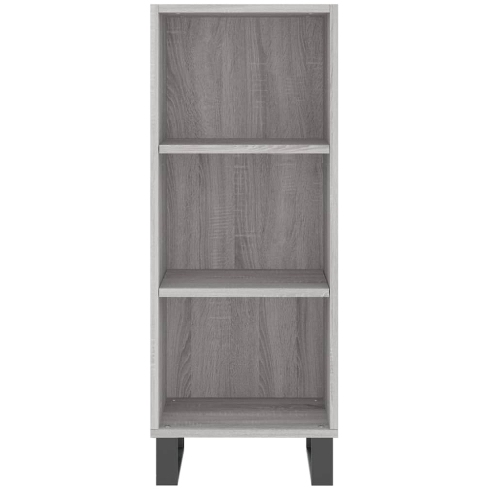 vidaXL Single Glass Door 3 Shelf Grey Sonoma Highboard Image 8