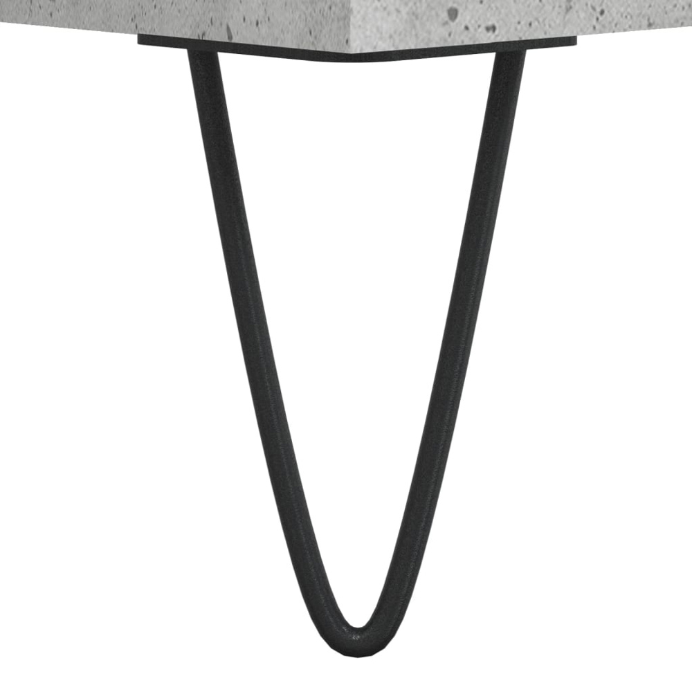 vidaXL 3 Drawer Concrete Grey Wooden Sideboard Image 9