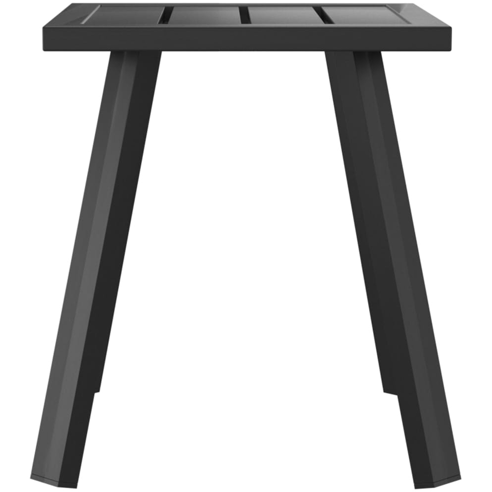 Walplus Anthracite Steel Slatted Garden Side Table Image 3
