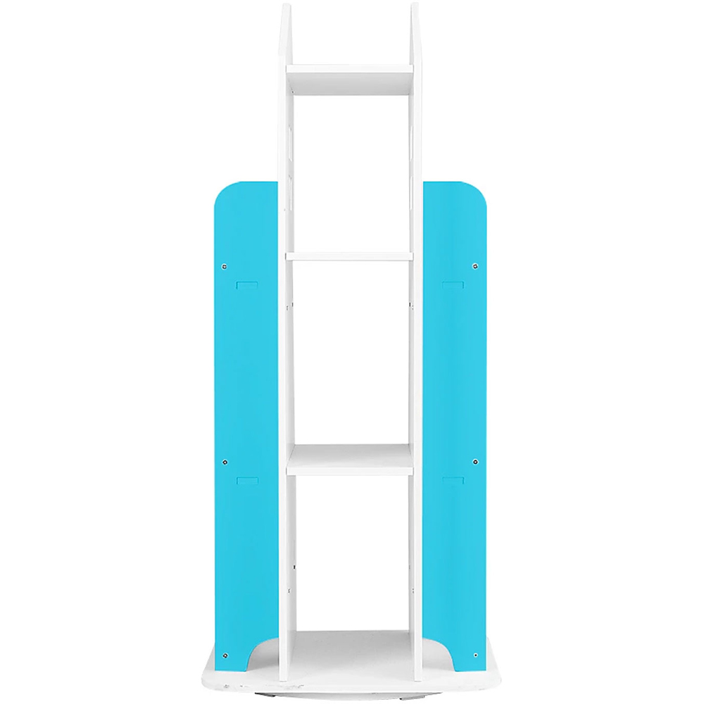 Neo Blue House Shaped Rotating Kid's Freestanding Bookshelf Image 4