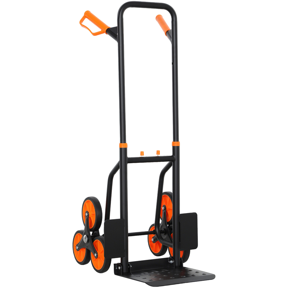 DURHAND Orange2 6 Wheel Foldable Stair Climbing Trolley Image 1